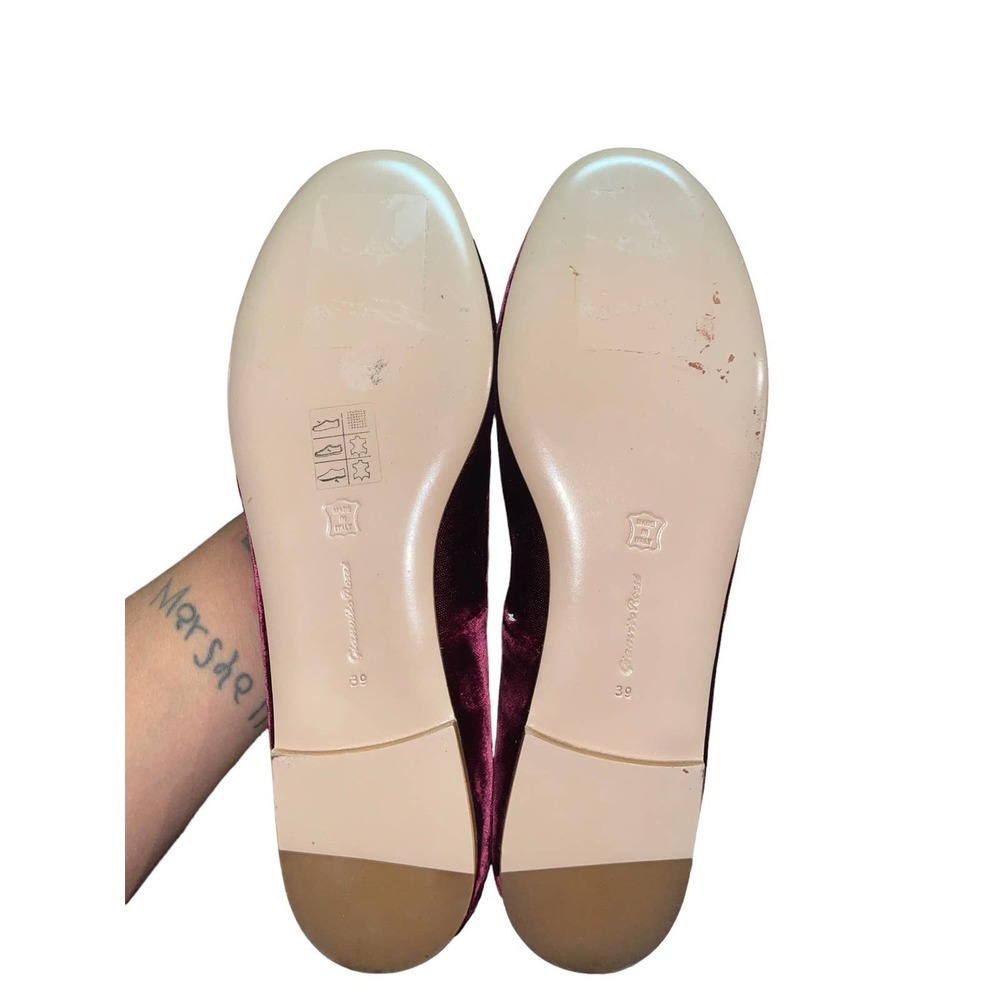 Gianvito Rossi NWOT Velvet Ankle Strap Ballet Flats​ sz 8 Euro 39​ - Picture 7 of 8